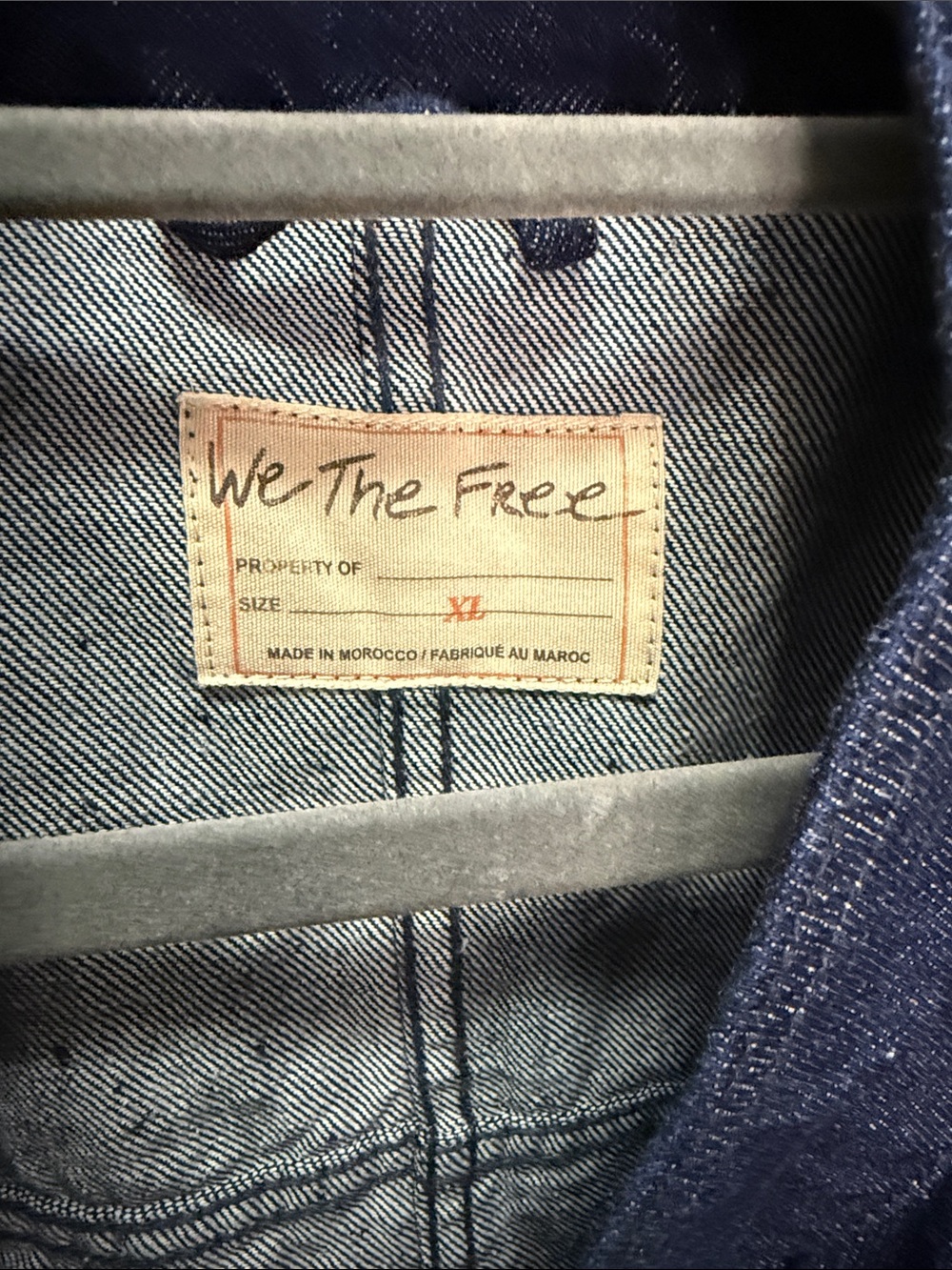 NWT Free People We the Free Casey Denim Jacket Size X-Large - Picture 7 of 8